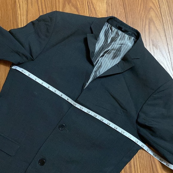 H&M men’s wool gray two button front jacket / blazer full lined  6 pockets 38R - Picture 11 of 15